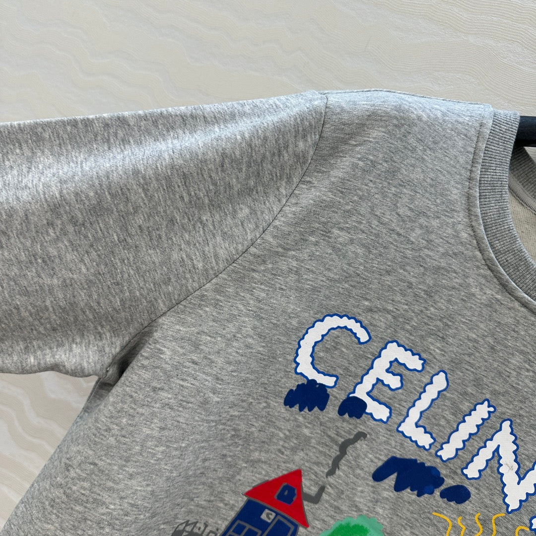 Celine 25 Sweater Grey mix colors Cotton