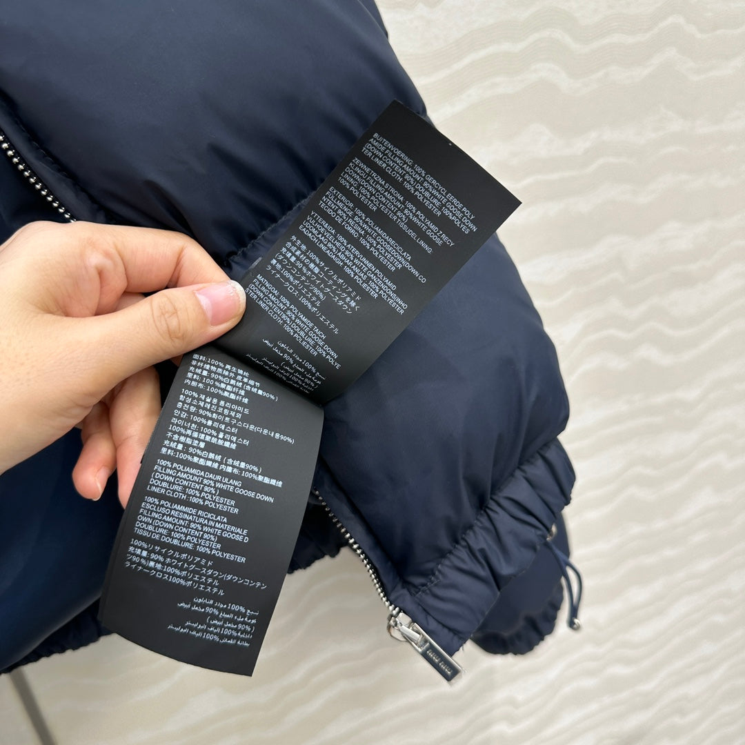 Miu Miu 25 Down Jackets Navy Blue Polyester 304425