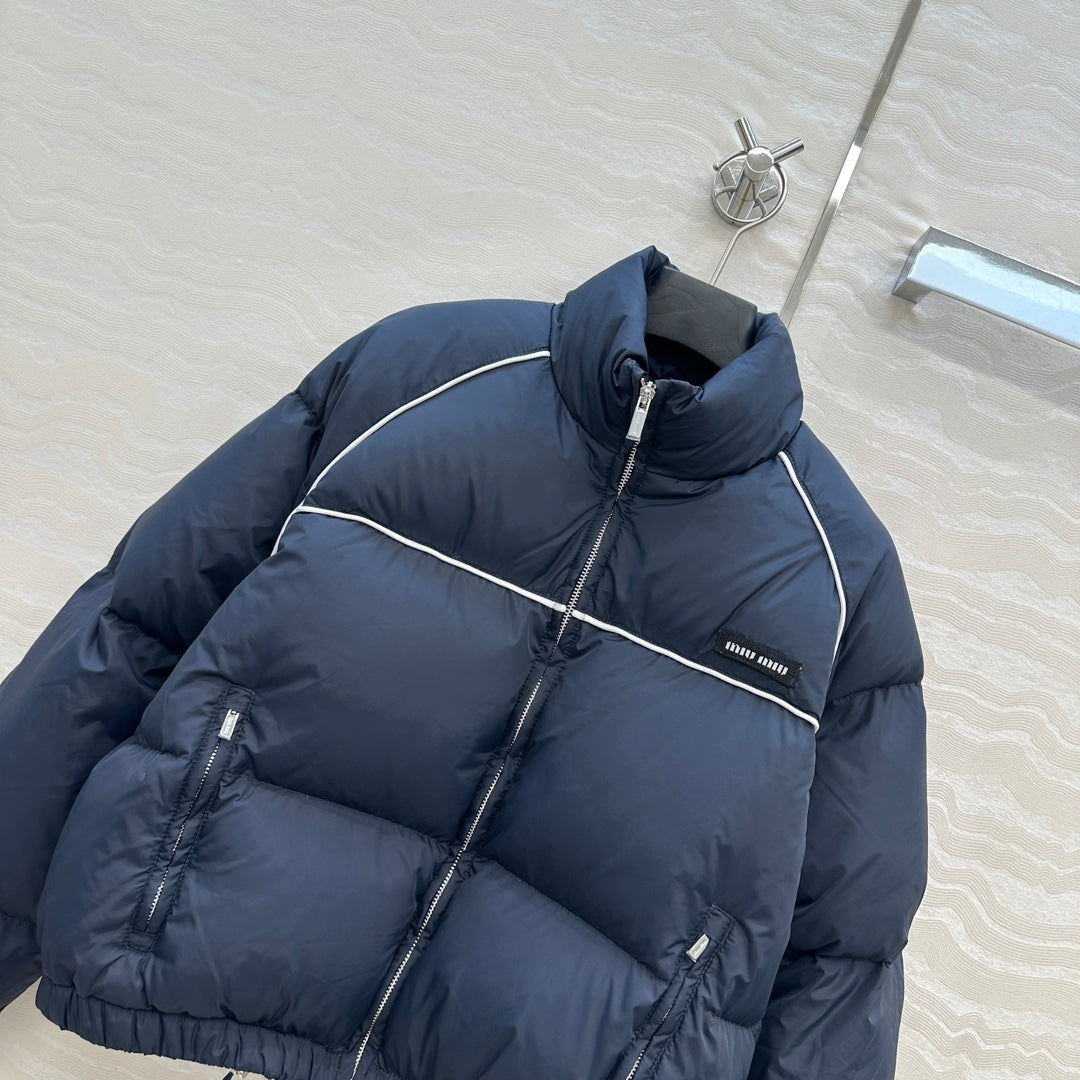 Miu Miu 25 Down Jackets Navy Blue Polyester 304425