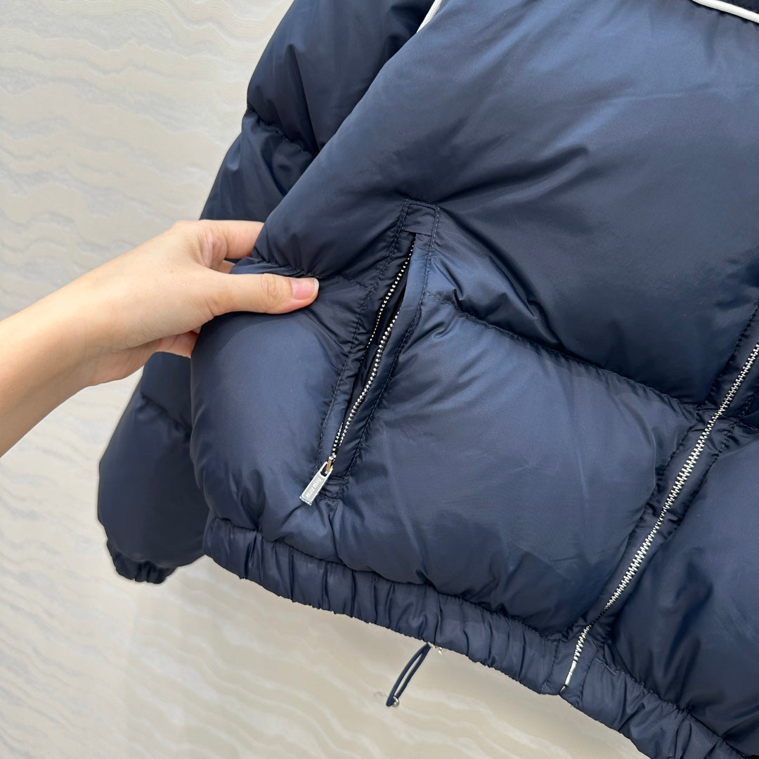 Miu Miu 25 Down Jackets Navy Blue Polyester 304425