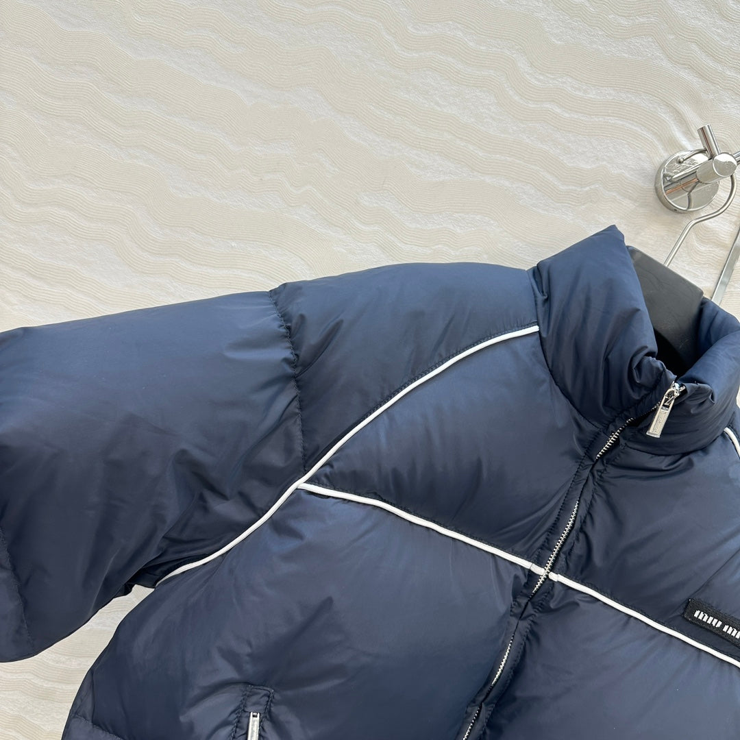 Miu Miu 25 Down Jackets Navy Blue Polyester 304425
