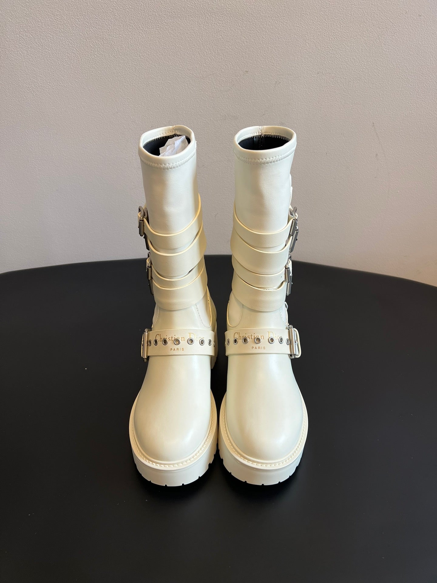 Dior 2025 Short Boot White Cowhide 501246