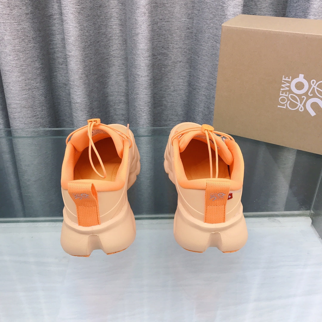 Loewe 2025 x On Cloud Solo Running Sneakers Orange Nylon Calfskin 553512