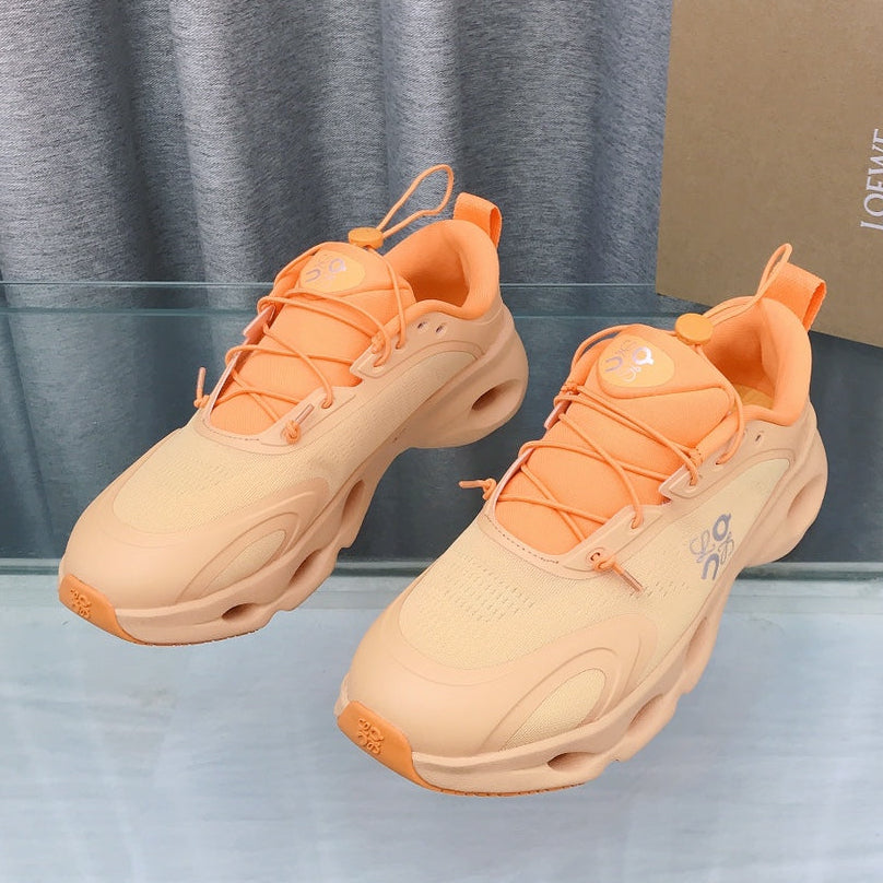 Loewe 2025 x On Cloud Solo Running Sneakers Orange Nylon Calfskin 553512