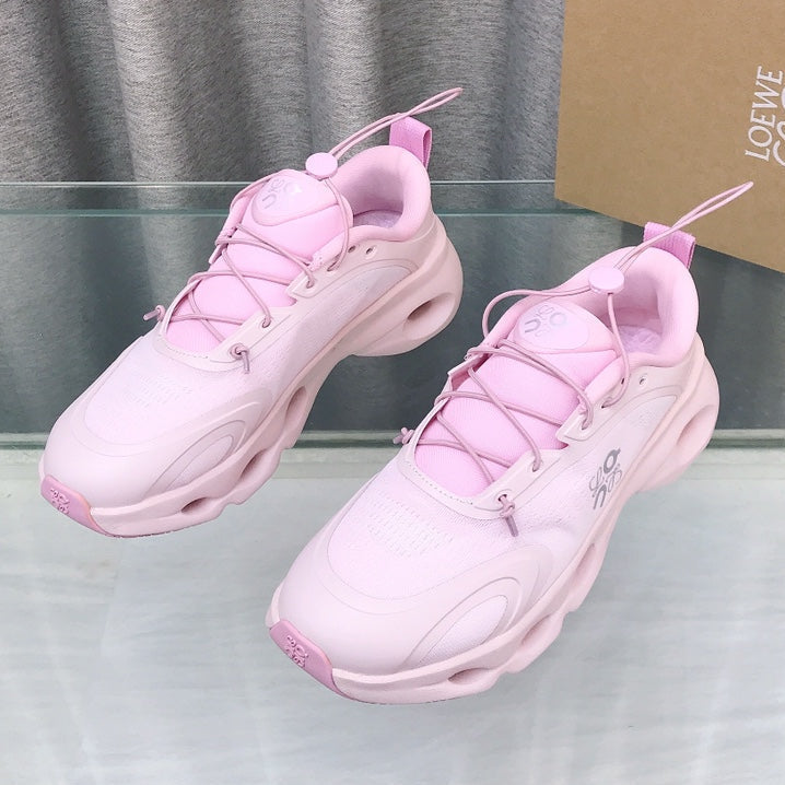 Loewe 2025 x On Cloud Solo Running Sneakers Pink Nylon Calfskin 553513
