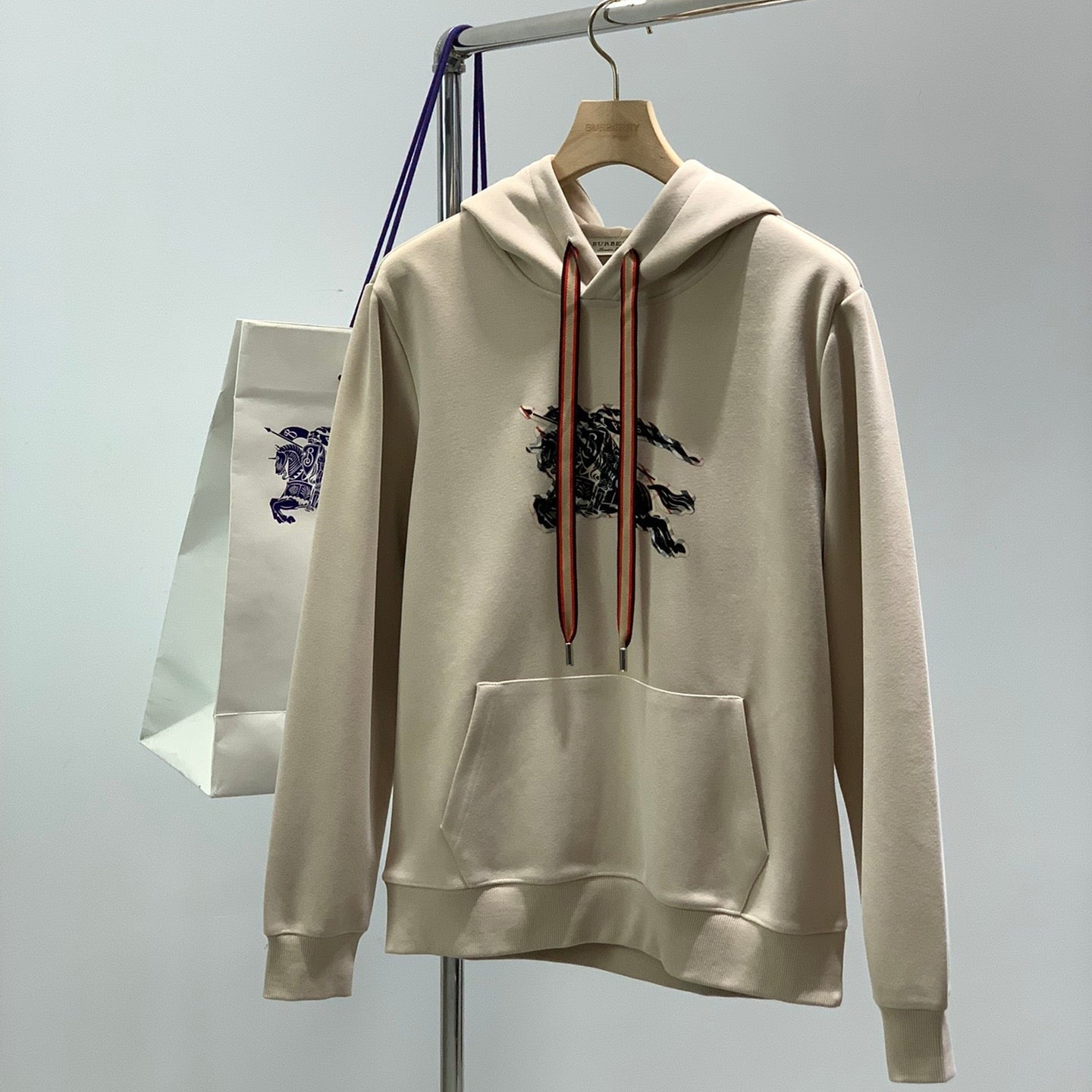 Burberry 25 Hooded Sweatshirt Beige Cotton