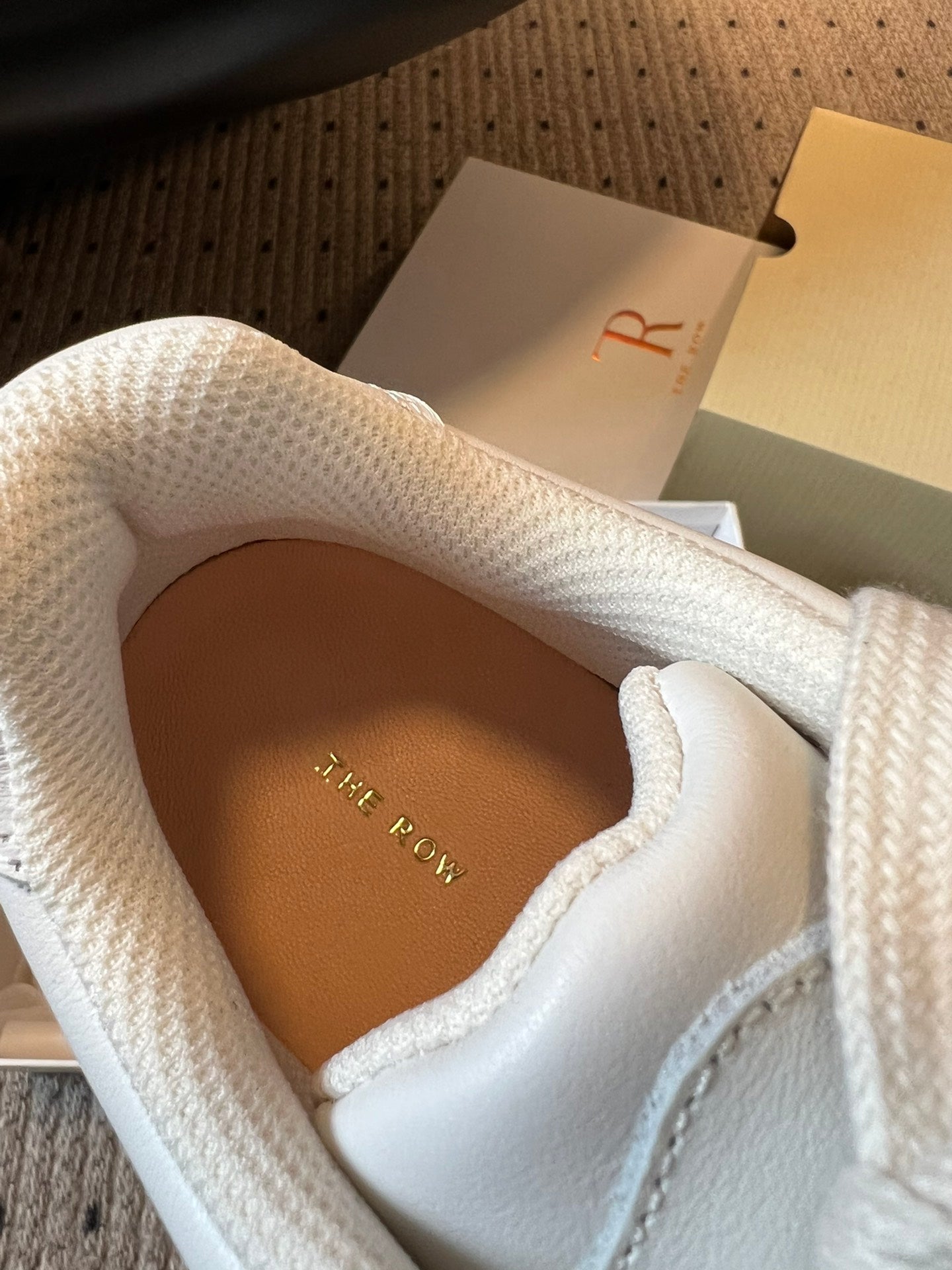 The Row 2025 Smiley Face Sneaker White Cowhide 561652