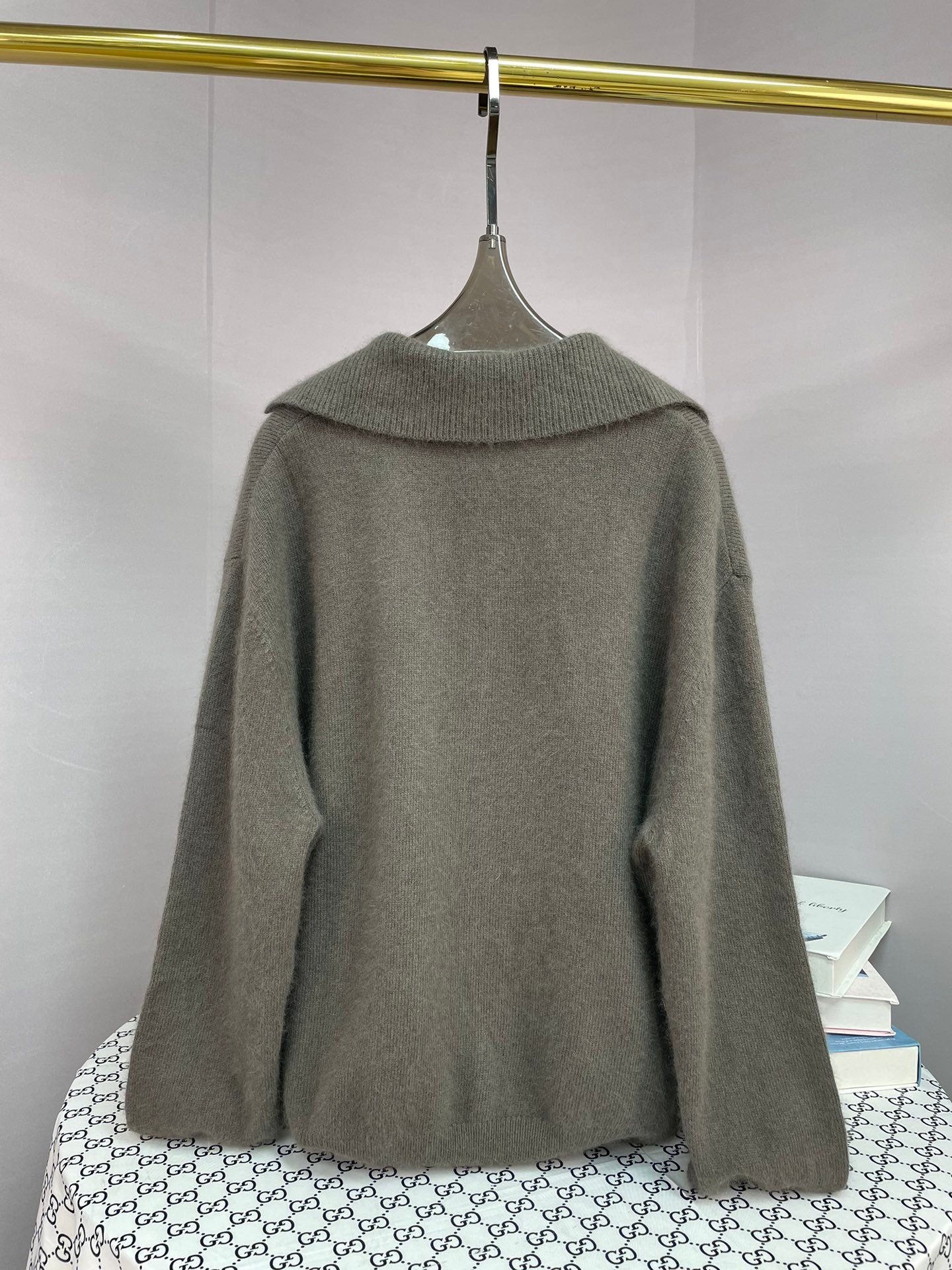 Chanel 2025 Knit Sweater Dark Gray Cashmere