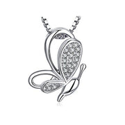 Sterling Silver Flying Butterfly Necklace