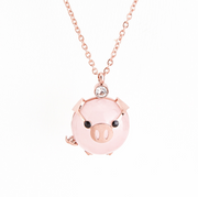Rich pig clavicle chain cute animal  pig necklace
