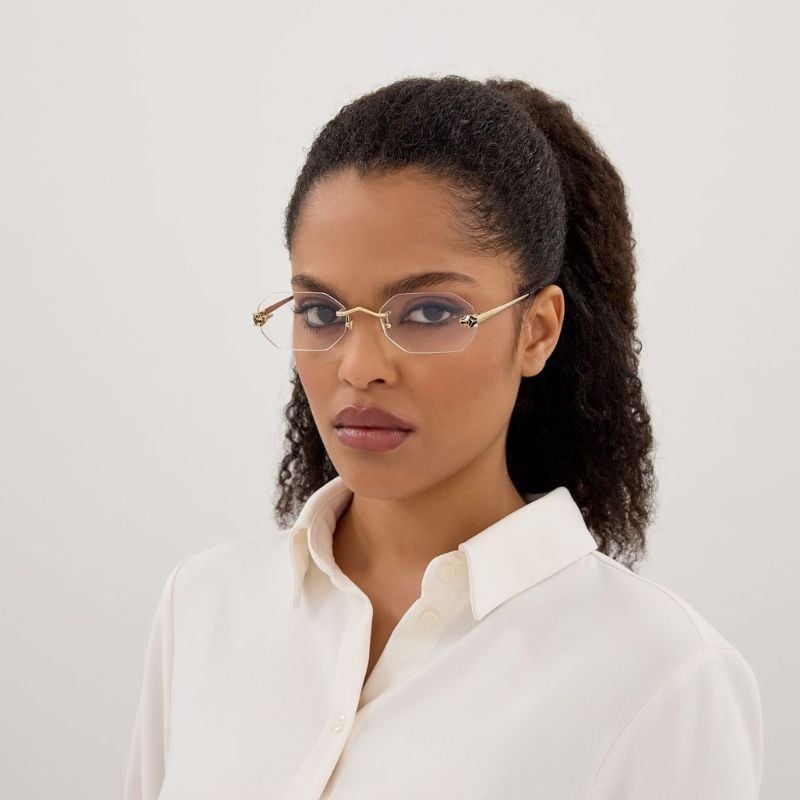 TRIOMPHE SEMI-RIMLESS SUNGLASS CL42118 IN METAL