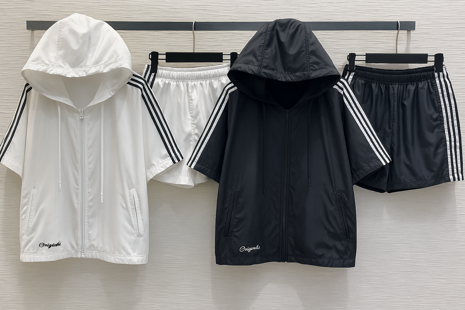 CD 25 Suit Black White Polyester