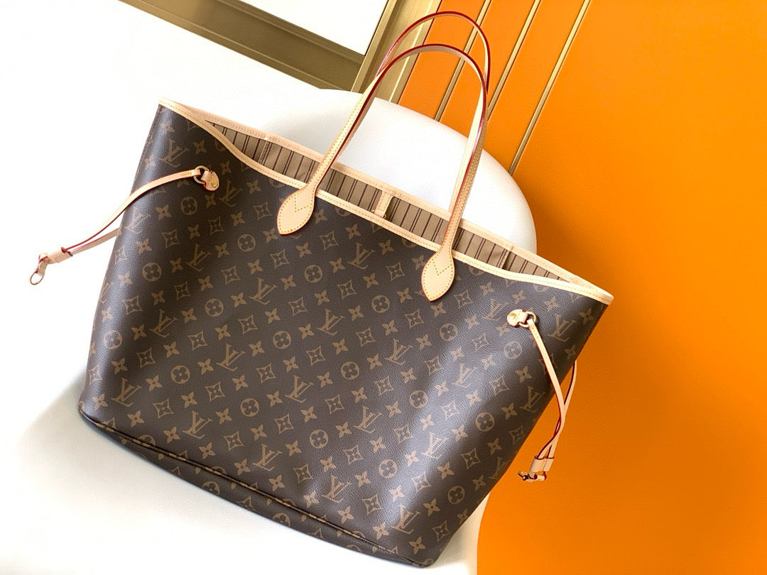 NEVERFULL GM 39 BROWN BEIGE MONOGRAM CANVAS