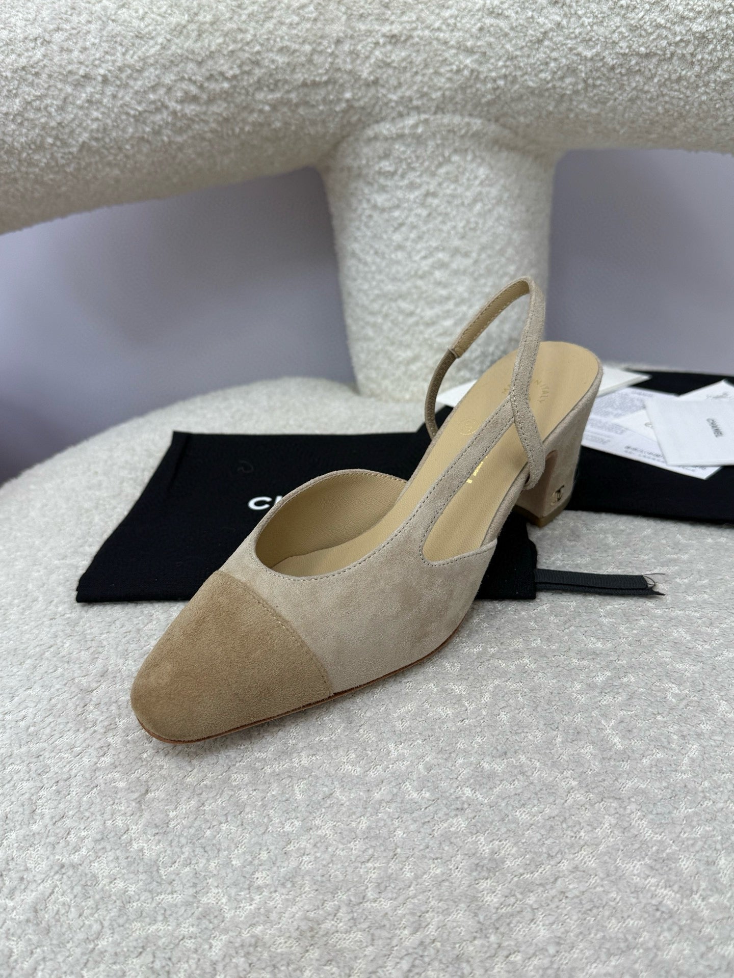 CC 25A Slingback Dark Beige Suede
