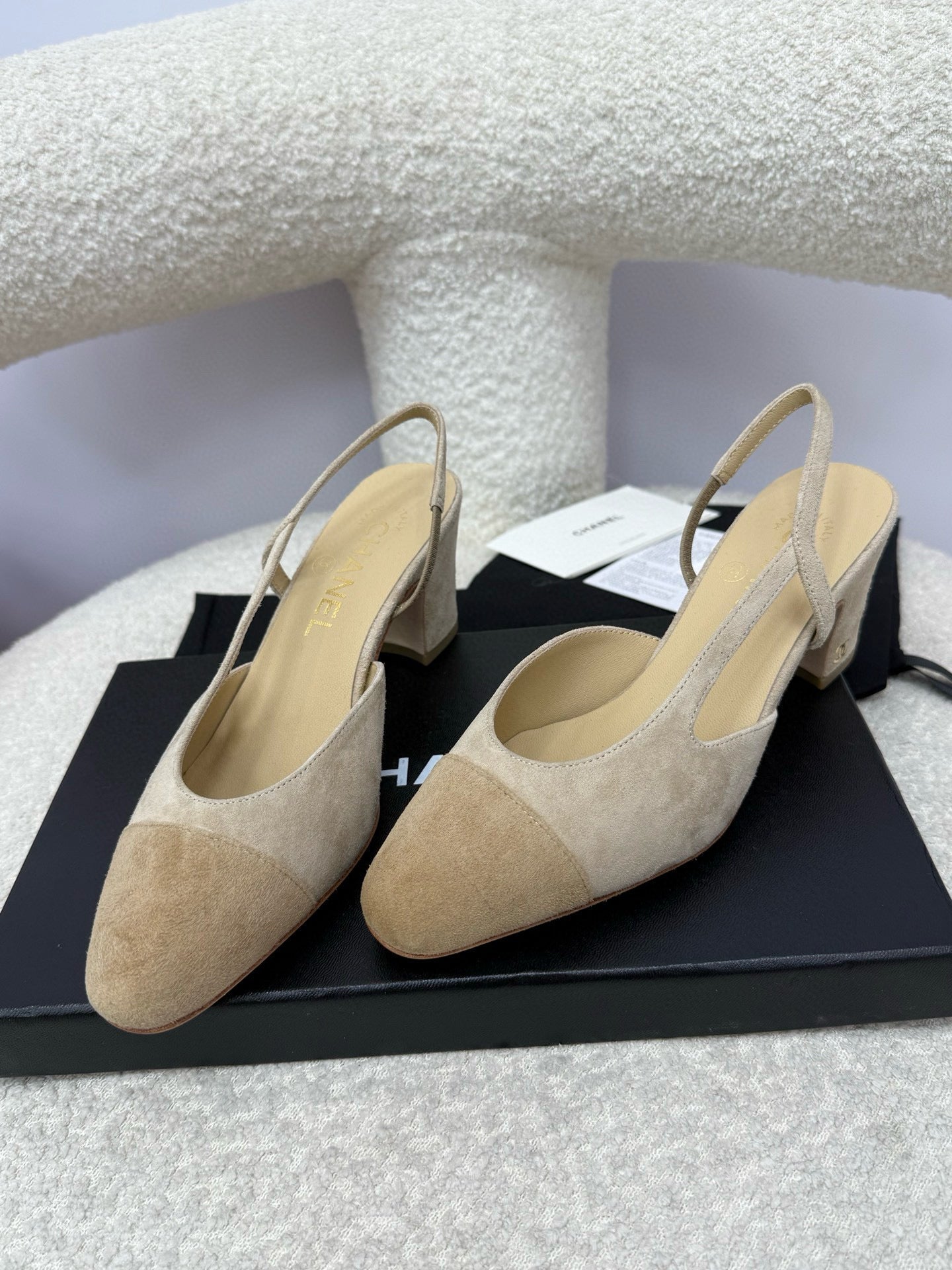 CC 25A Slingback Dark Beige Suede