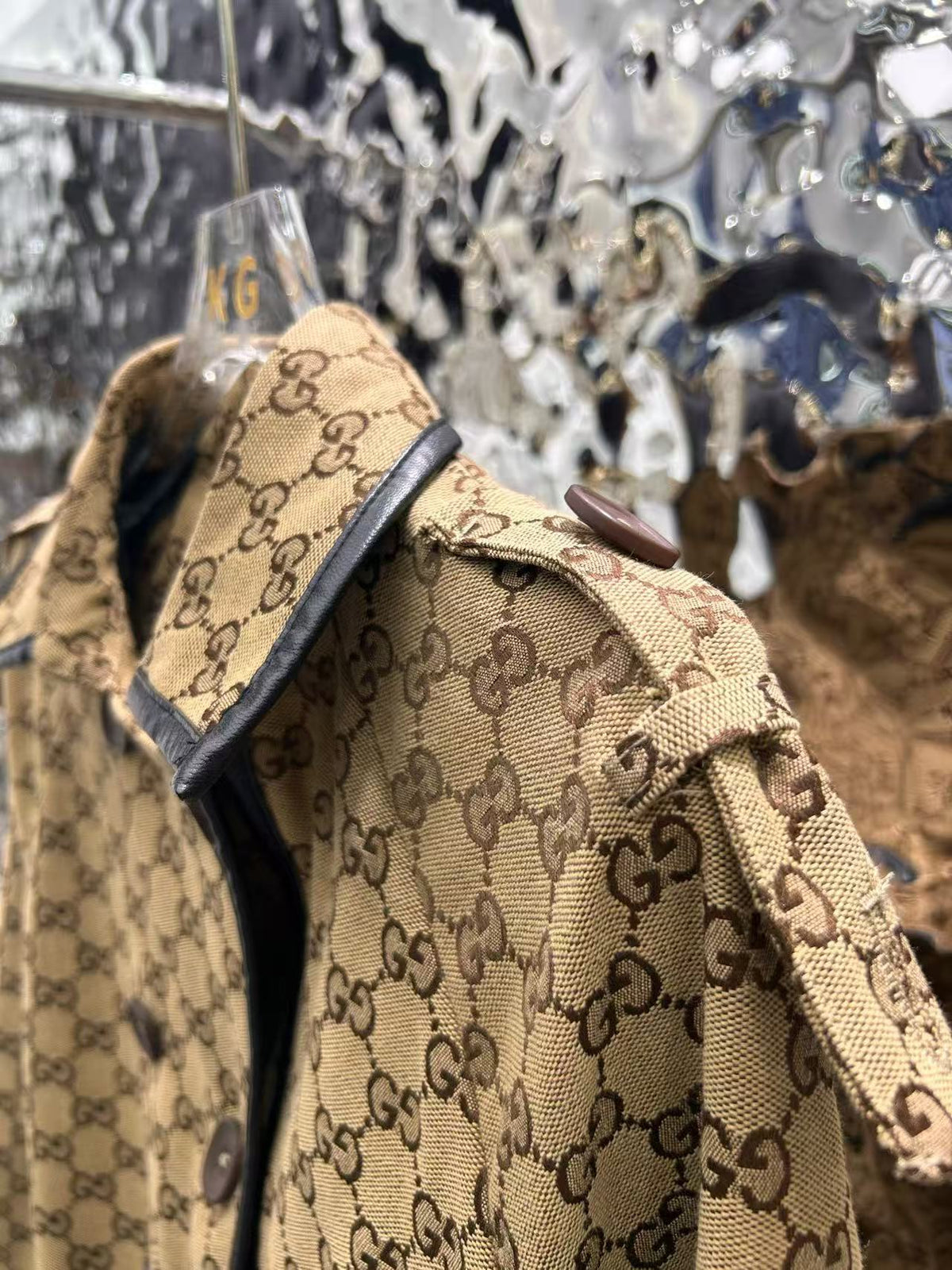 Gucci 2025 Trench Coat Beige Cotton Fabric