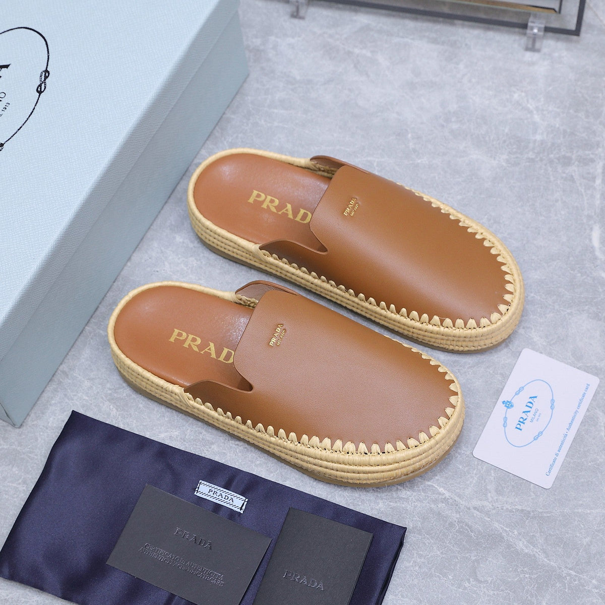 Prada 2026 Mule Woven Leather
