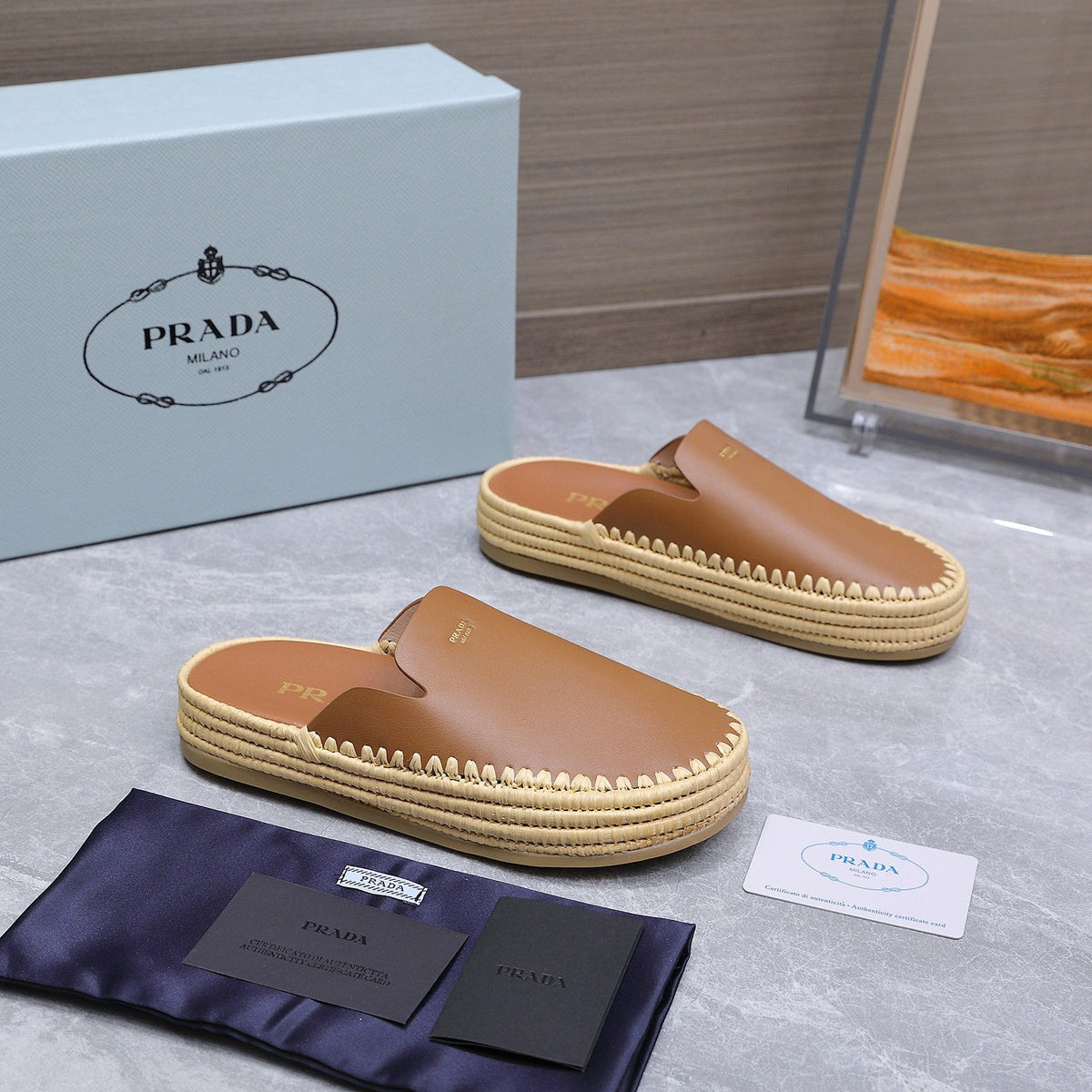 Prada 2026 Mule Woven Leather