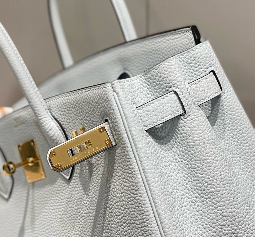 Hermes 2026 Birkin Bag 30cm Blue Togo Calfskin With Gold Hardware