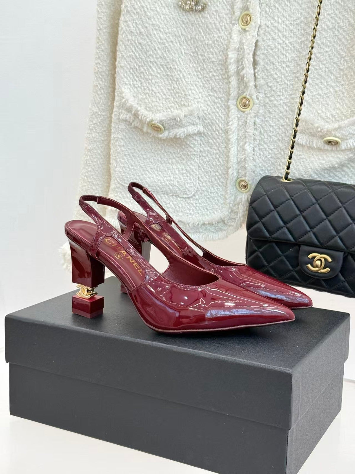 Chanel 2026 Slingback Patent Leather 904478