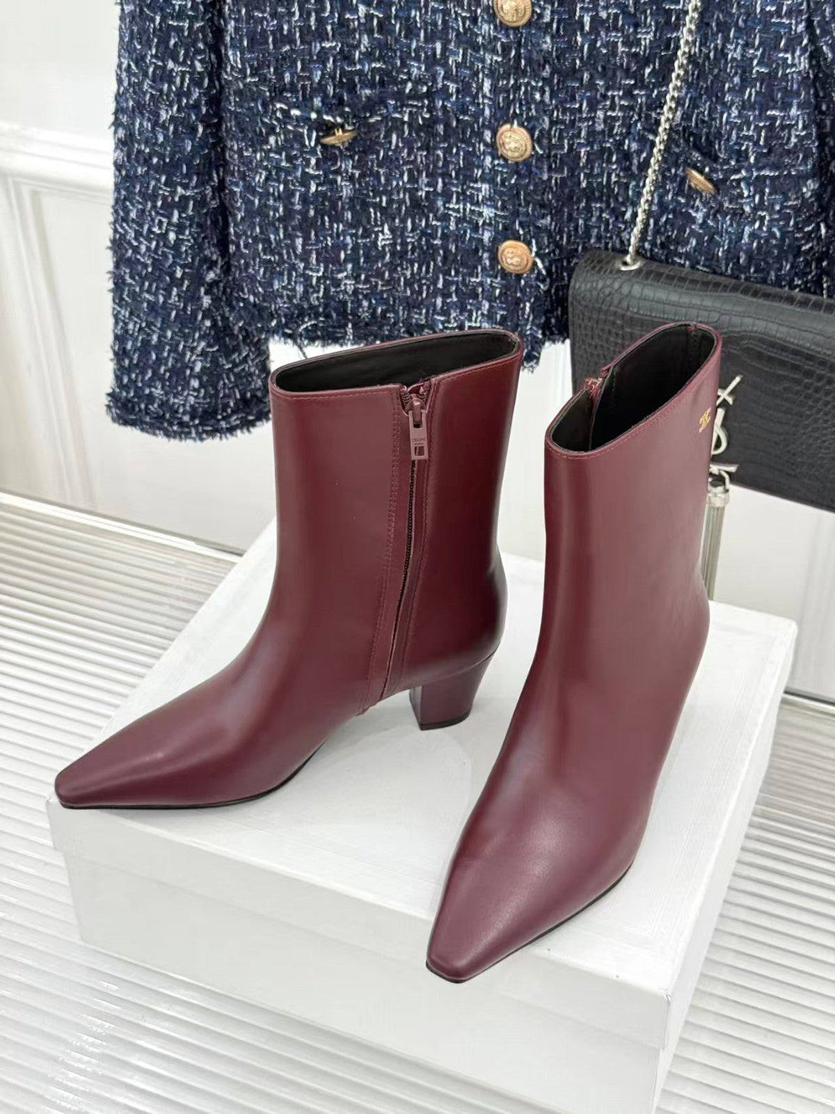 Celine 2026 Stage Fitted Boots 60mm Lamskin