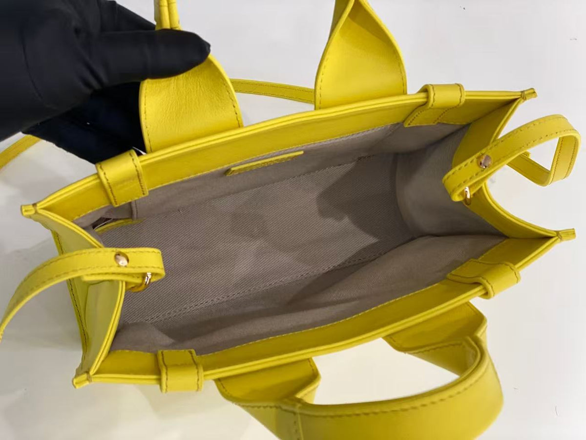 Chloe 2026 Woody Tote Bag Yellow Leather