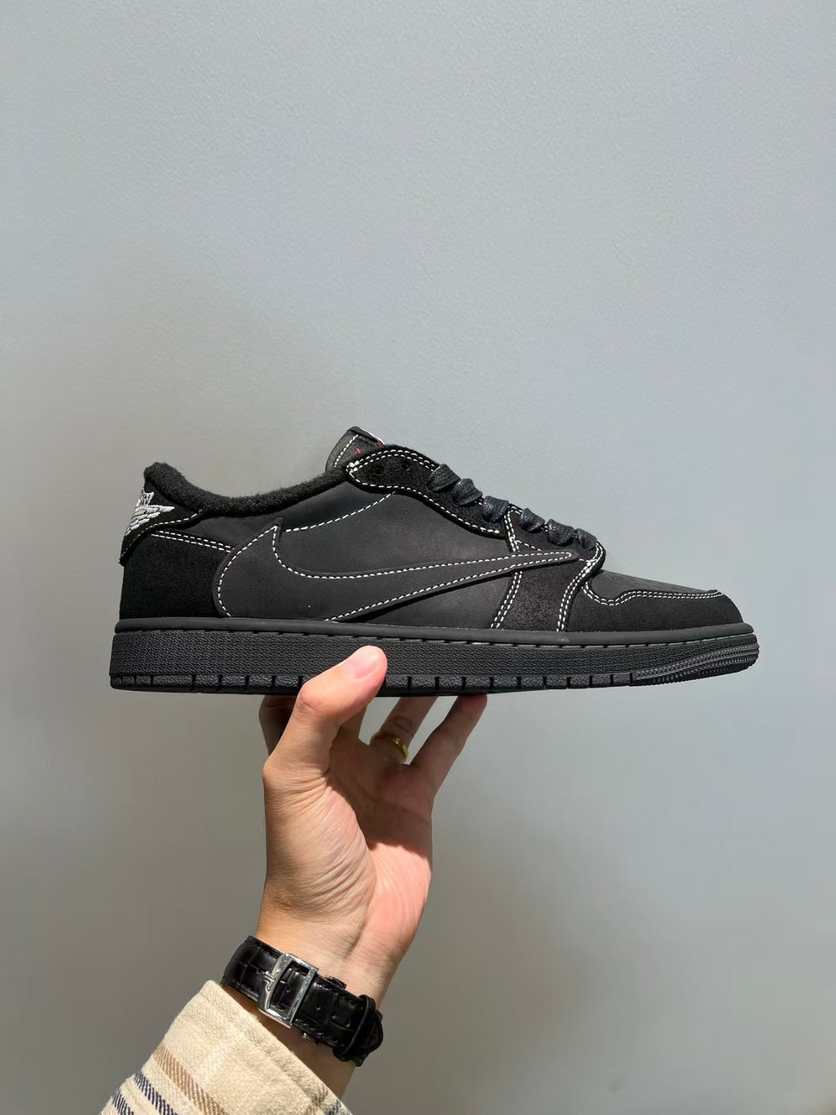 Nike Air Jordan x Travis Scott 2026 Sneaker Black Leather Suede