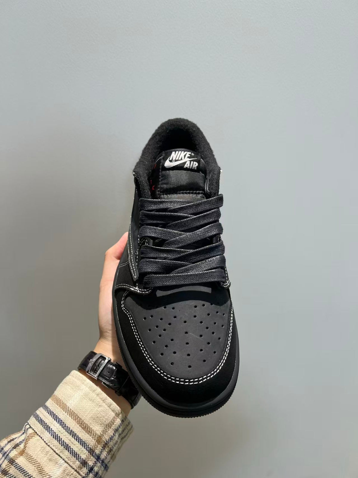 Nike Air Jordan x Travis Scott 2026 Sneaker Black Leather Suede