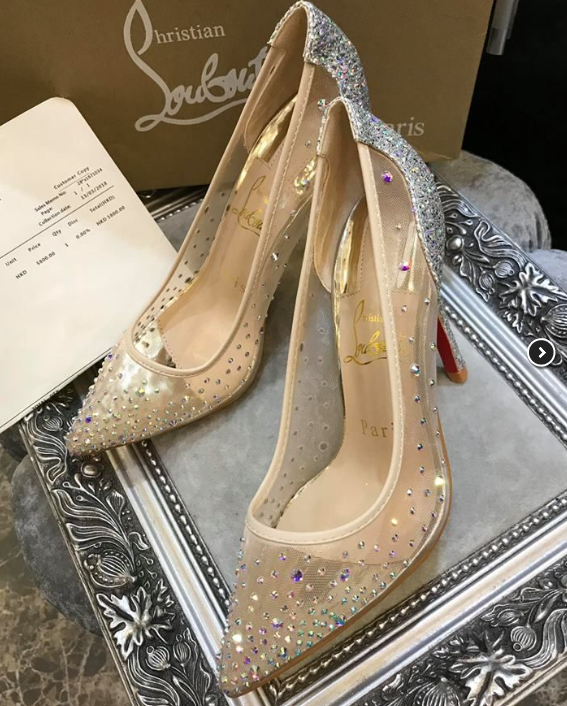 CL Follies Strass Pumps 100mm Glitter Multicolor