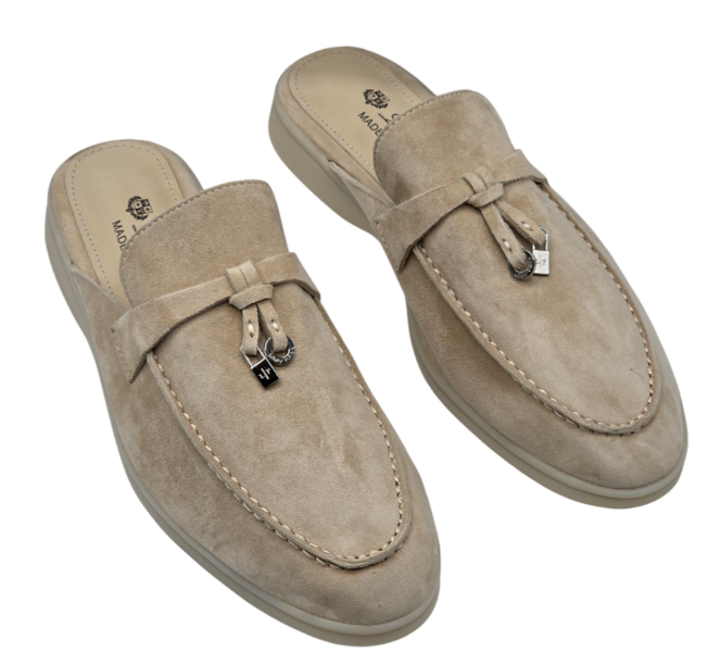 LP CHARMS WALK BABOUCHE LOAFERS BEIGE SUEDE