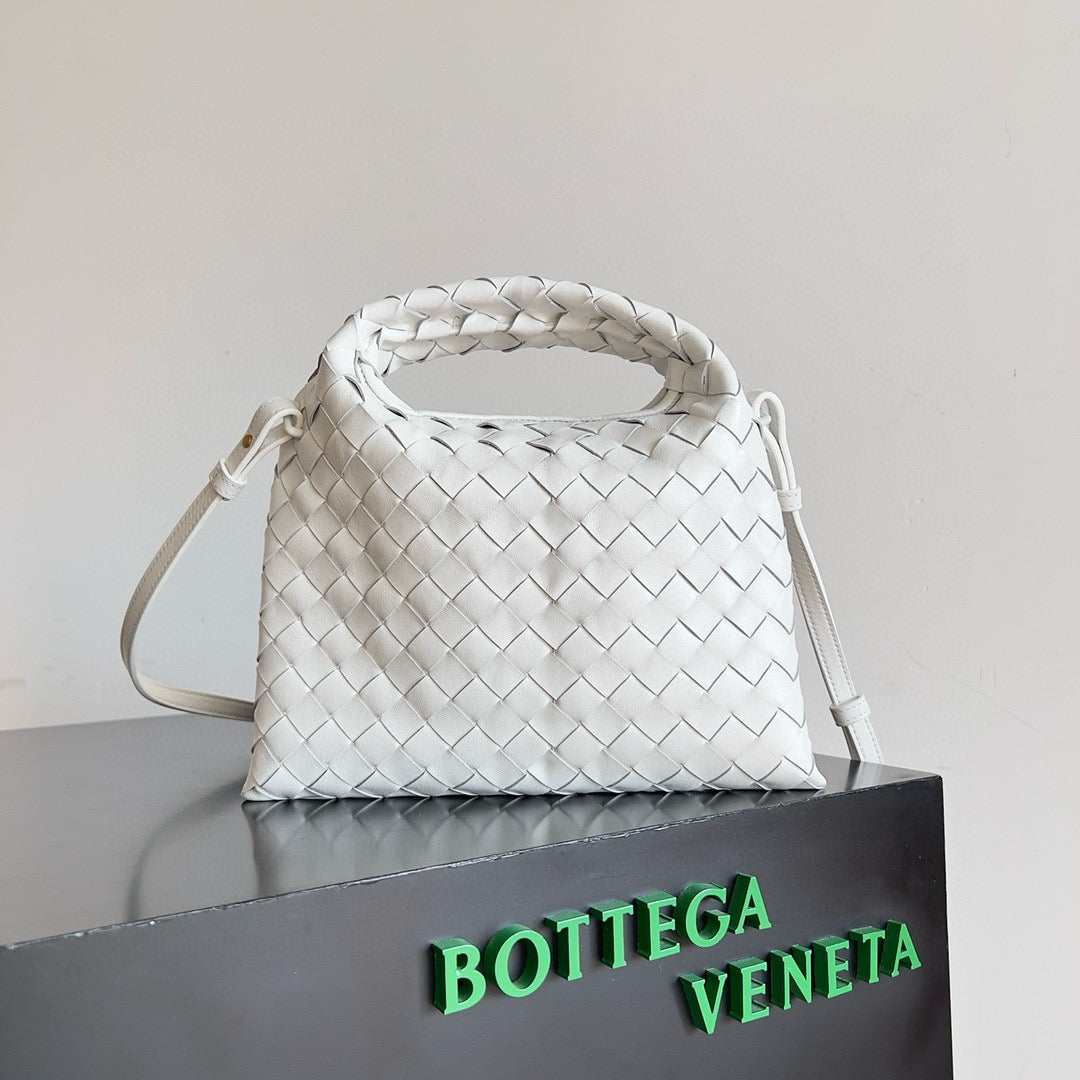 BV Mini Hop White Calfskin