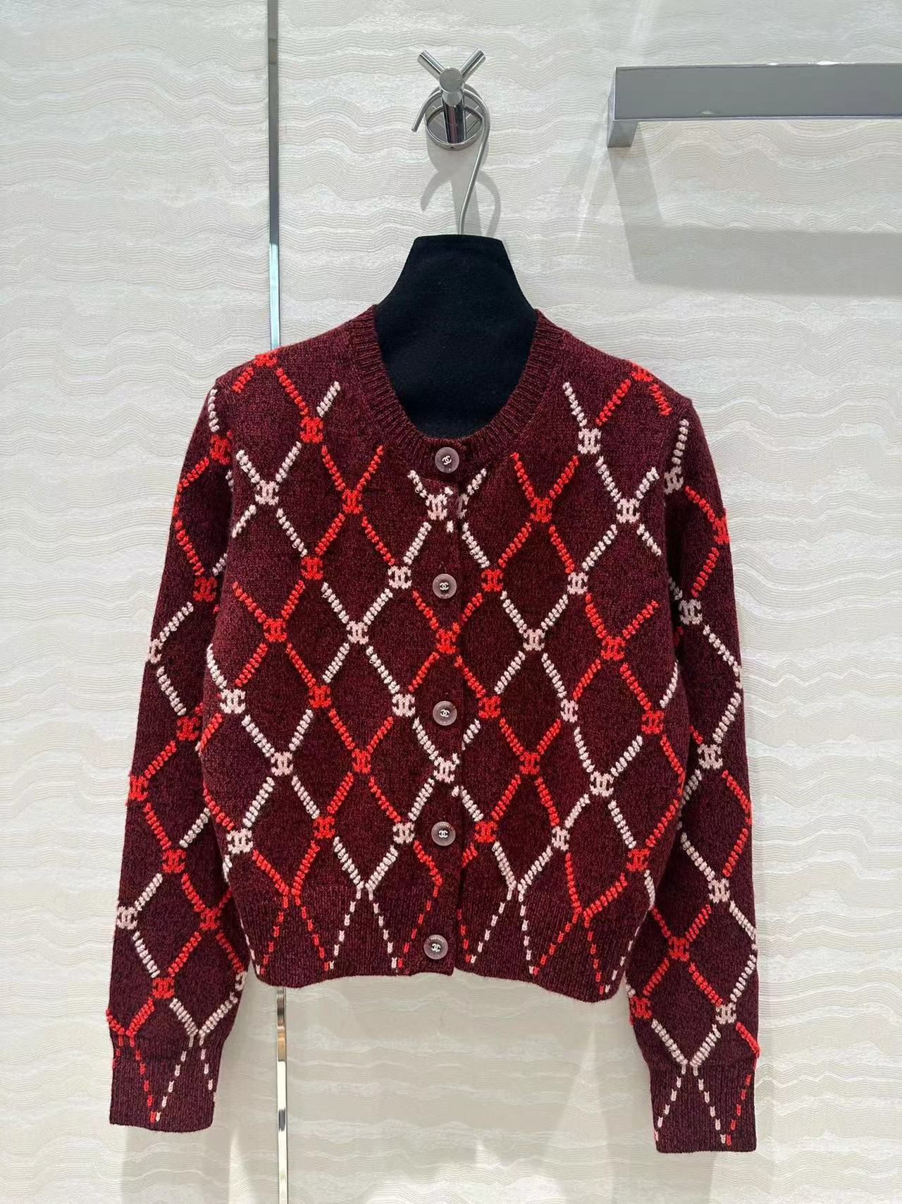 CC 25 Plaid Coat Red Wool