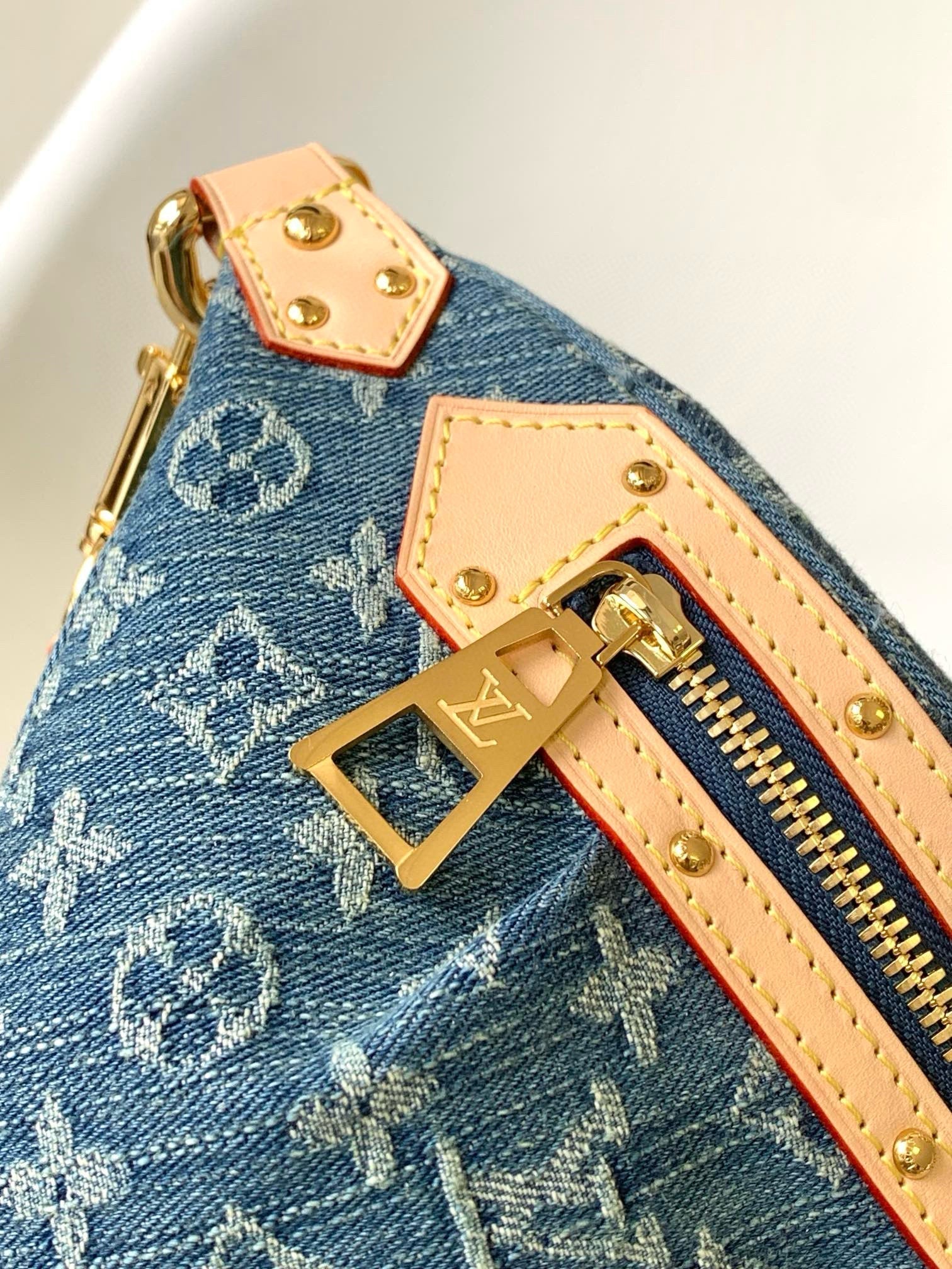LV High-rise Bumbag Denim Blue Montage-coated Canvas