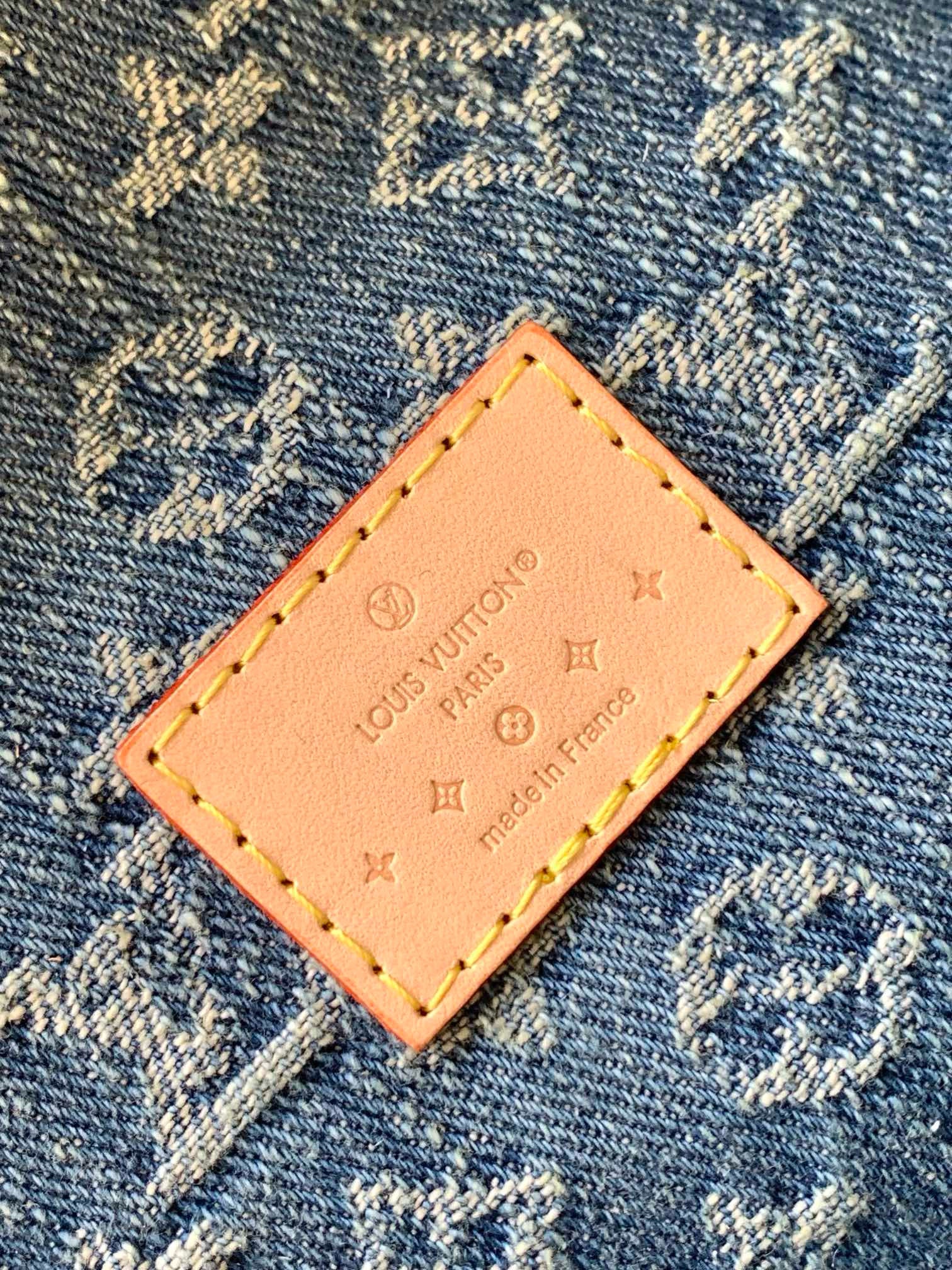 LV High-rise Bumbag Denim Blue Montage-coated Canvas