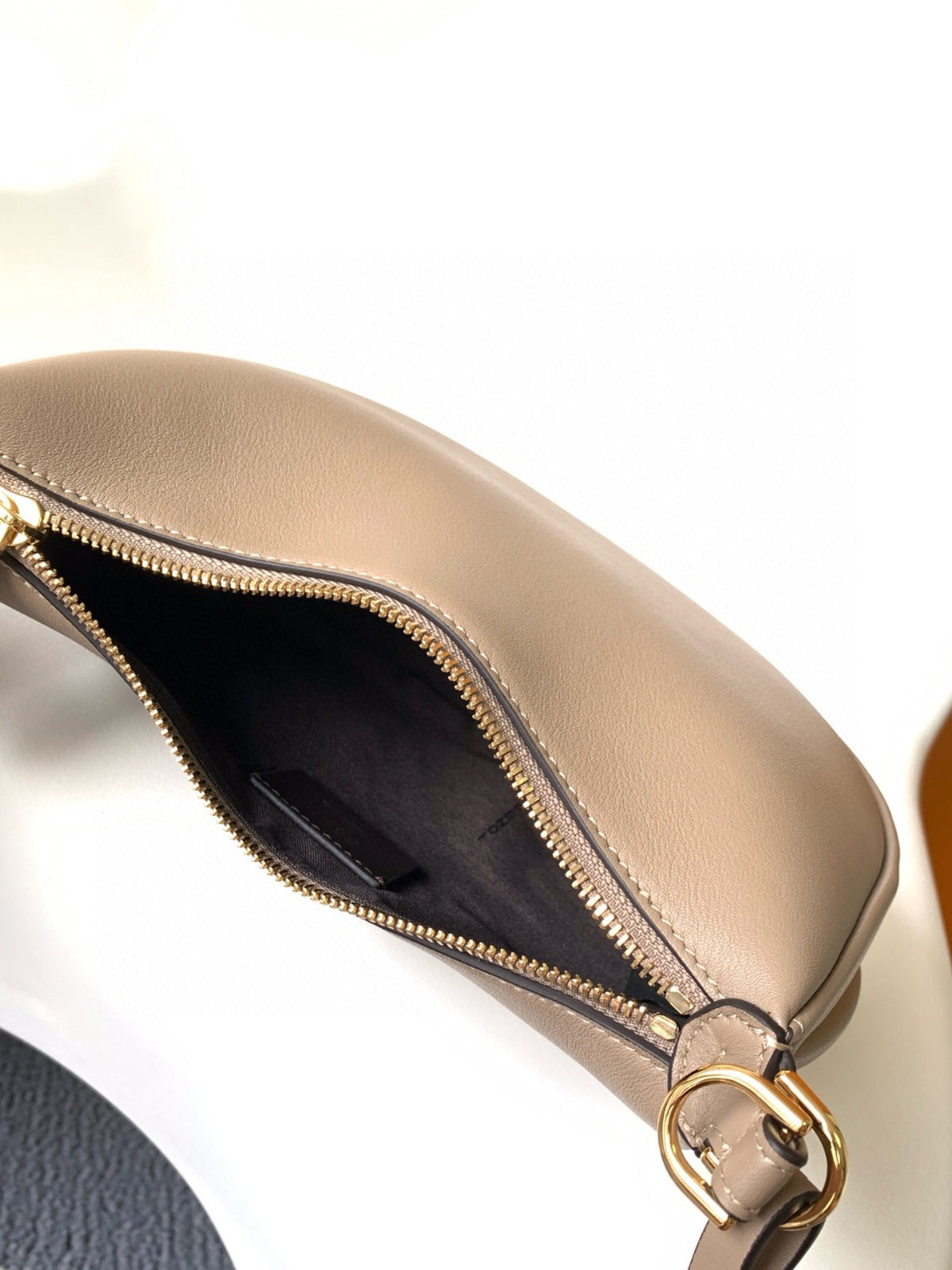 FENDIGRAPHY MINI 20 BAG GREY LEATHER GOLD HARDWARE