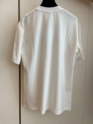 Celine Short sleeves T-shirt Black mix White Cotton