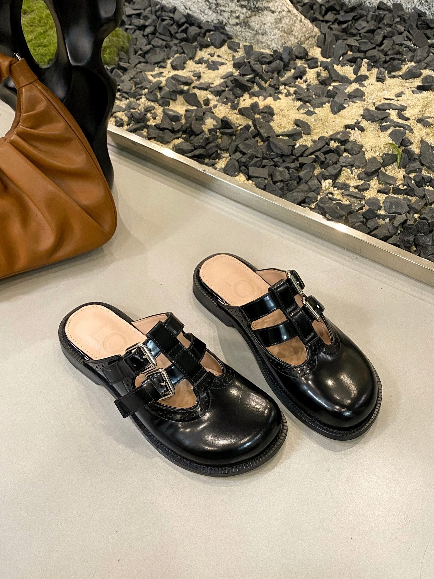 Loewe Campo Mary Jane Mule Multicolor Cowhide