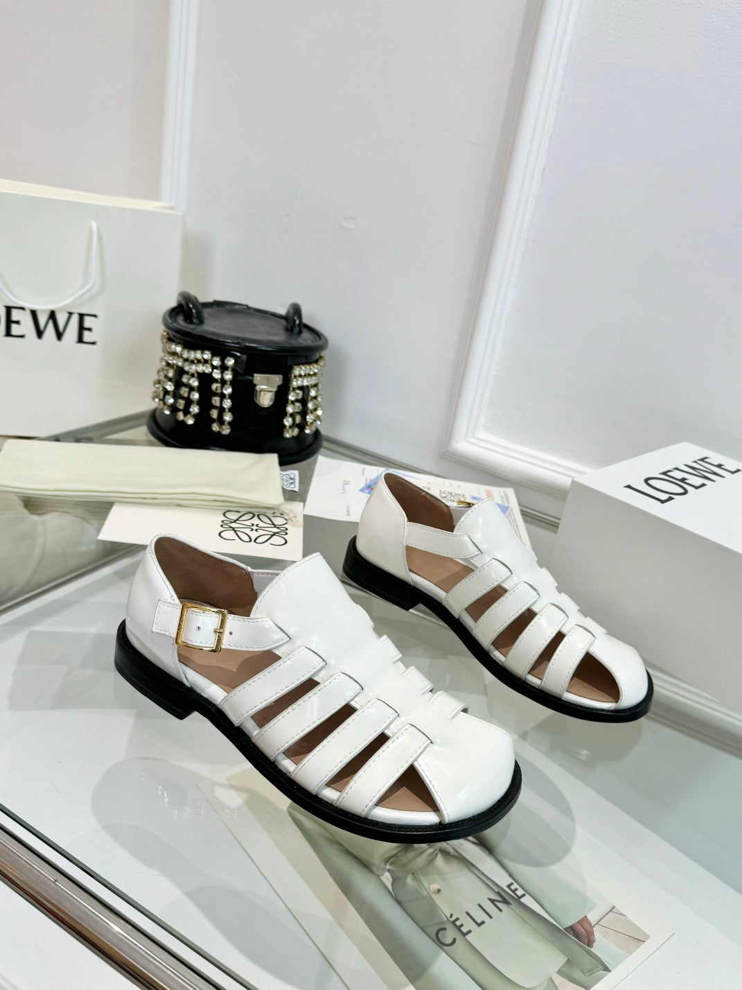 Loewe Campo Sandals Sheepskin