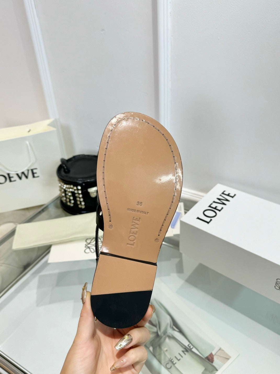 Loewe Campo Sandals Sheepskin