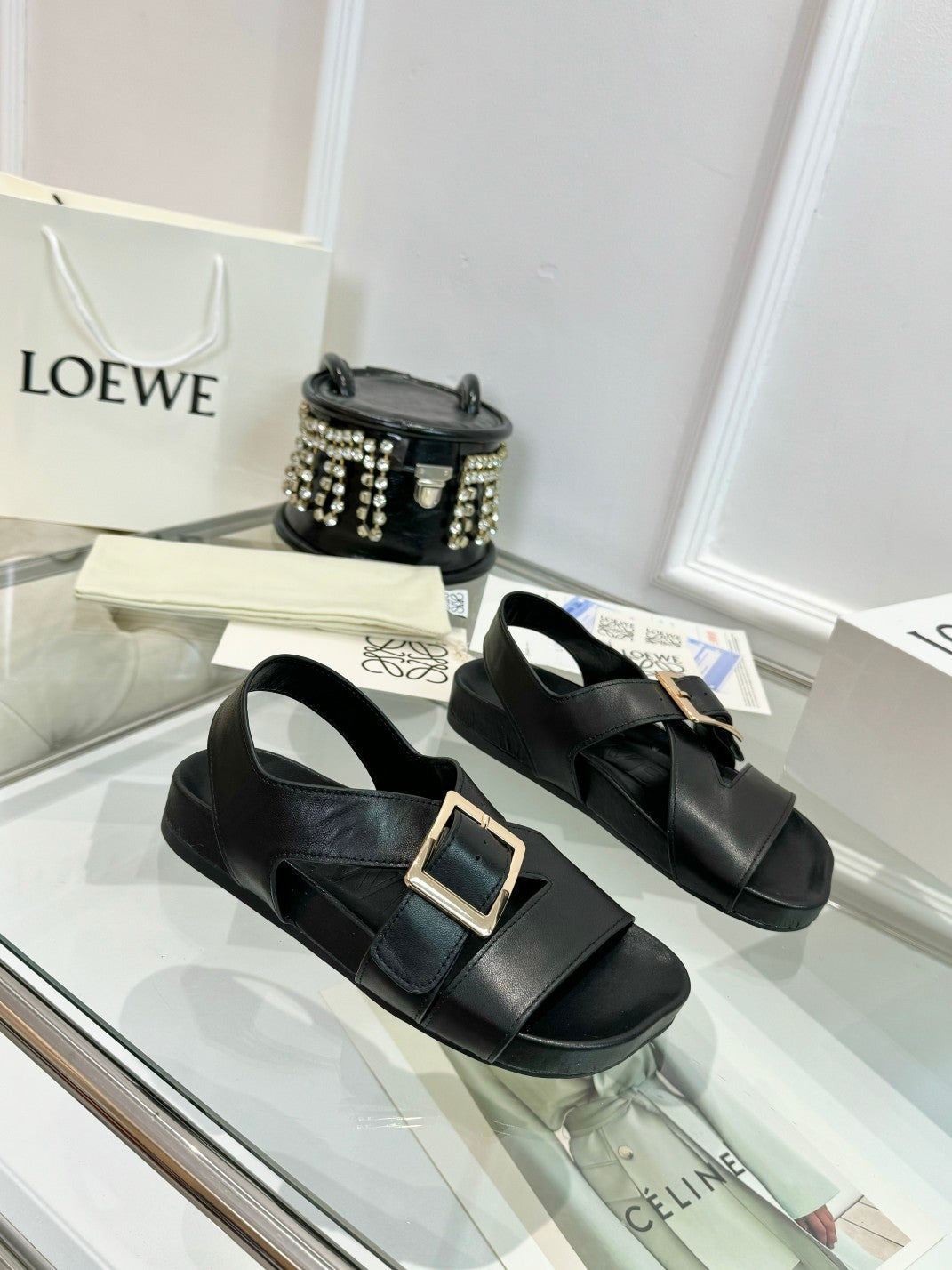 Loewe Ease Buckle Sheepskin Leather 246513