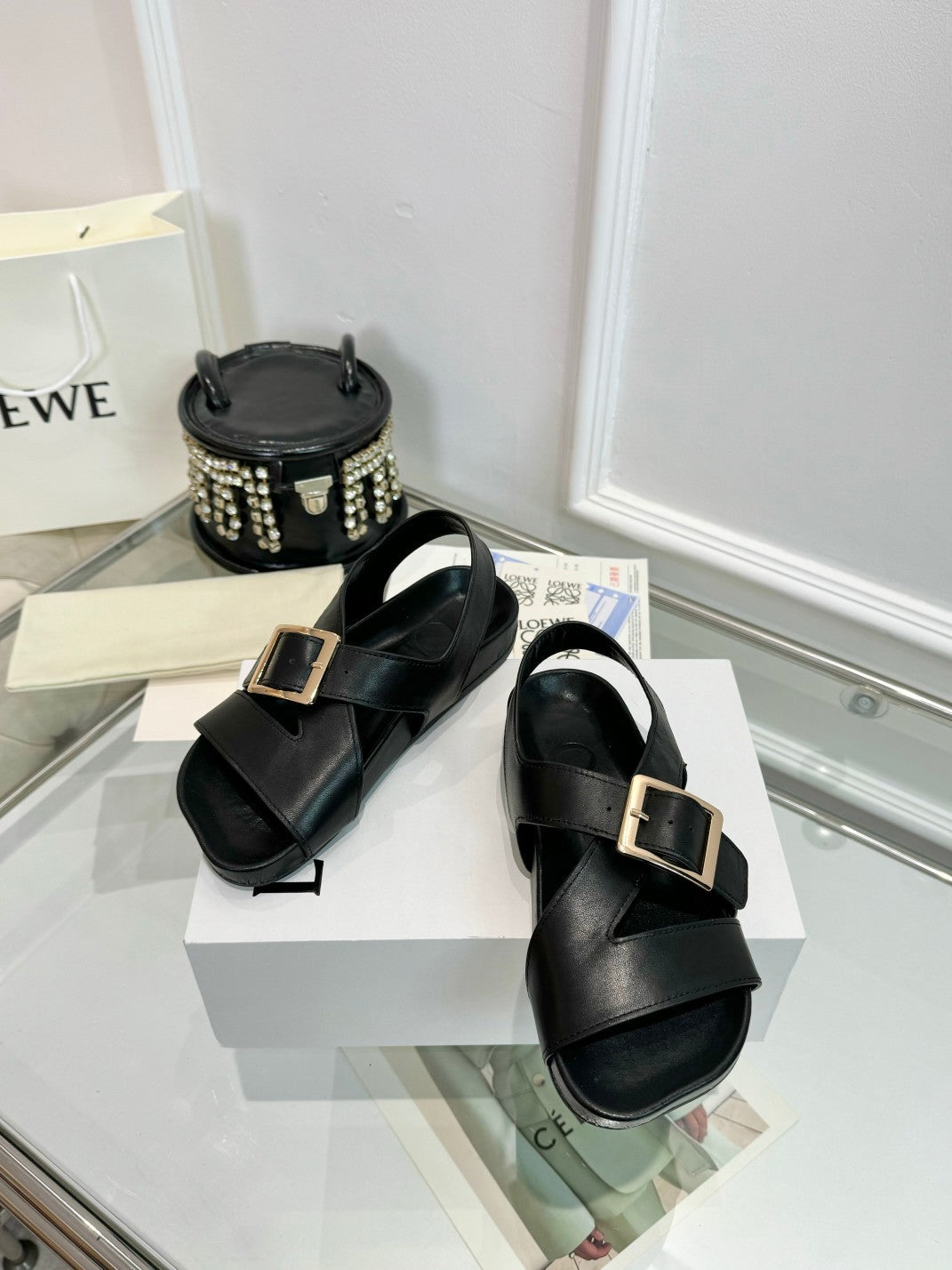 Loewe Ease Buckle Sheepskin Leather 246513