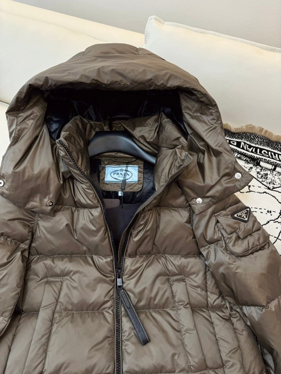 Prada 25 Hooded Coat Polyester Down 312061