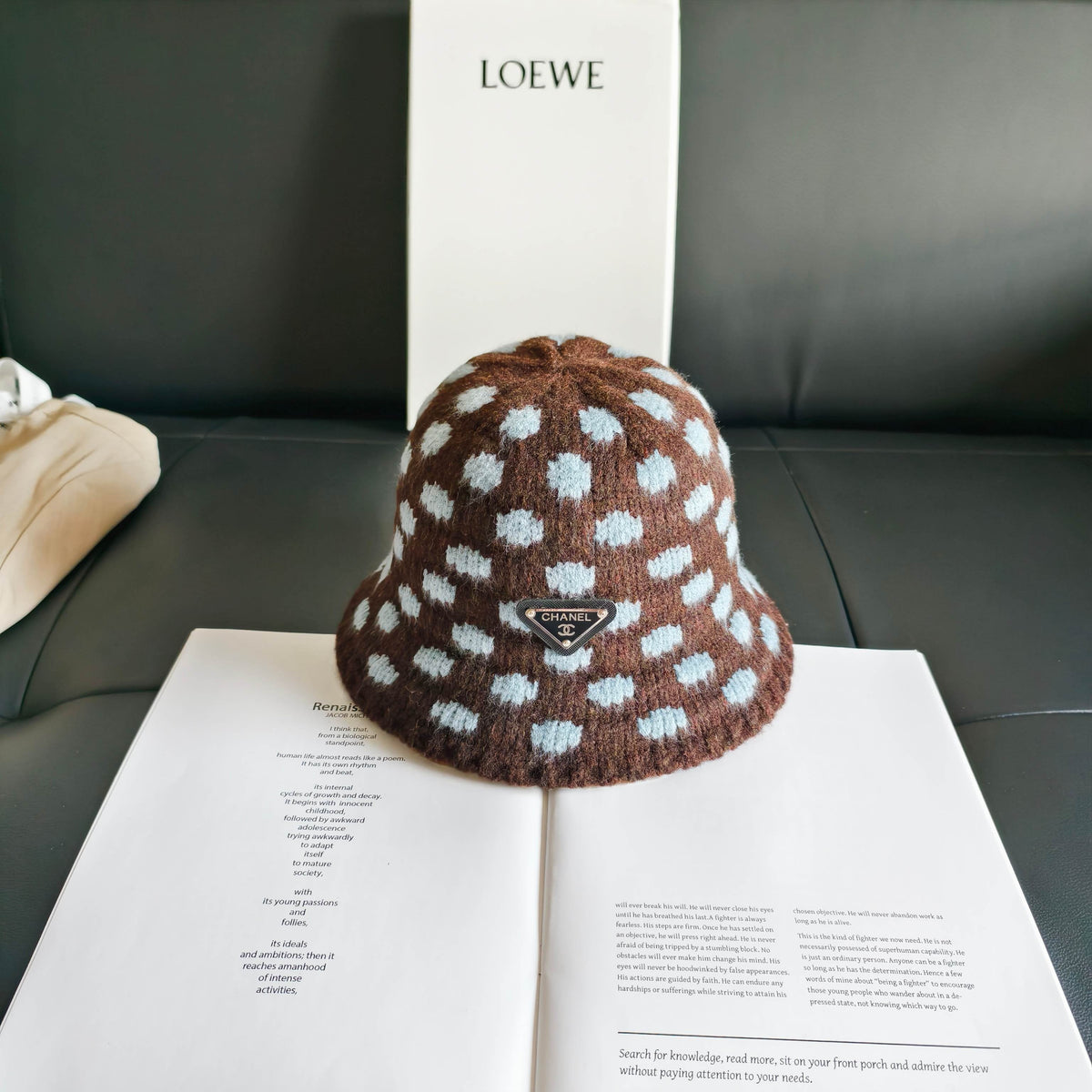 Prada 2026 Polka Dot Knitted Hat 565531