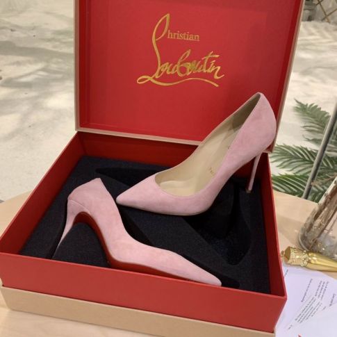 CL Kate Pumps Veau Velours Pink