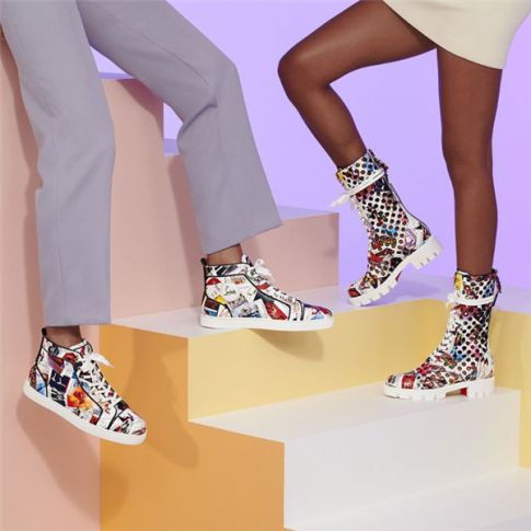 CL Tall Boot Pavletatana Multi/lin Black Calf