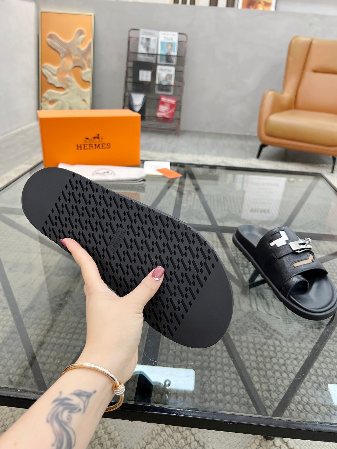 HM Men's Joke Slide Cowhide 544595