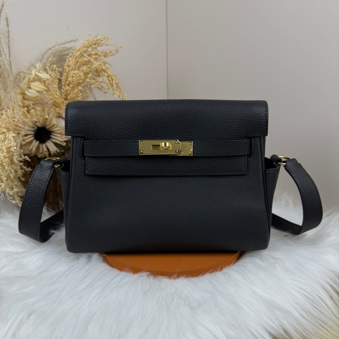High-end Hermes 2026 Kelly Messenger 25cm Bag Togo Leather