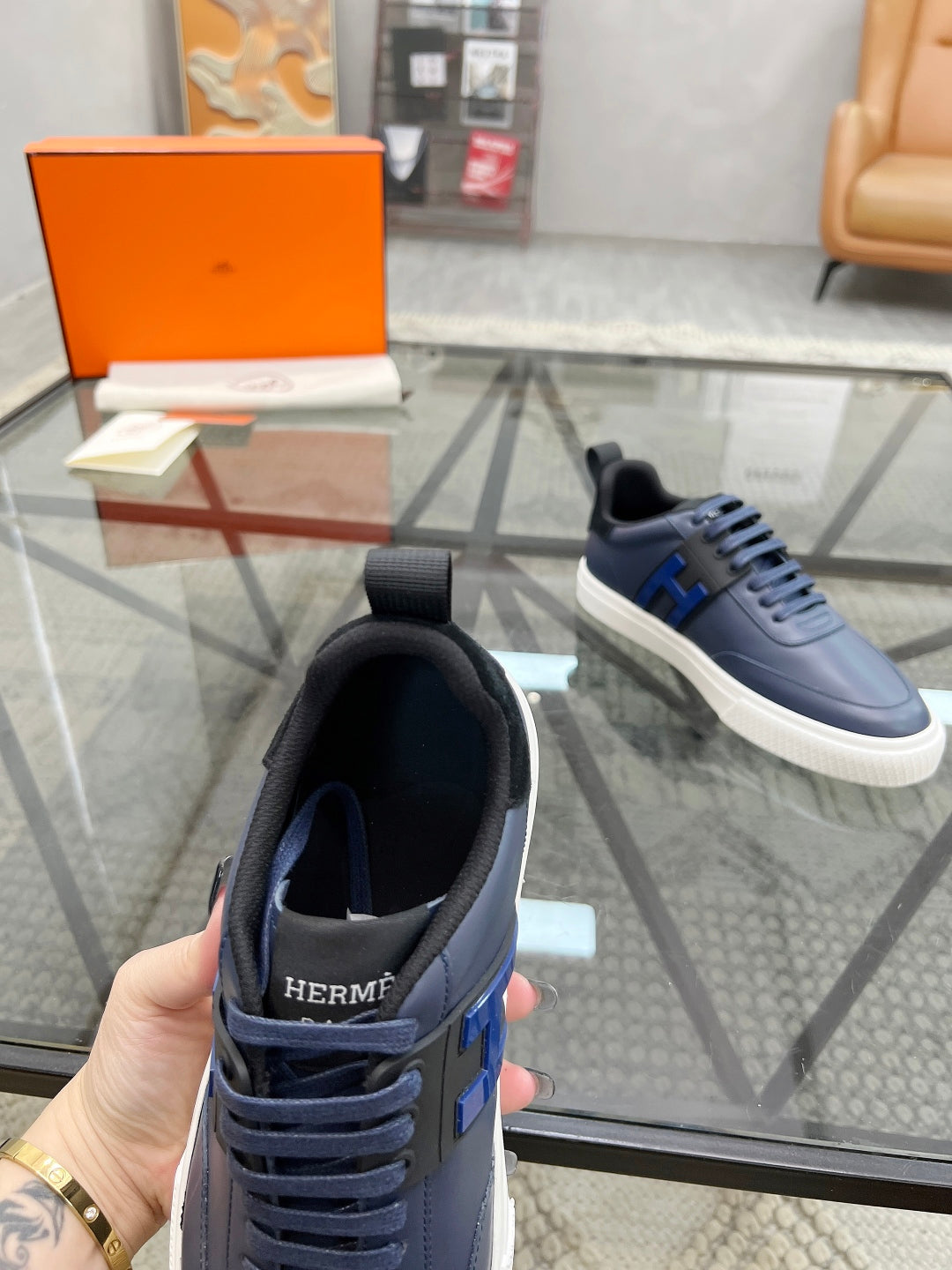 HM Men's Sneaker Cowhide Suede 554568