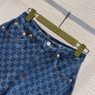 Gucci 2025 Logo Denim Set Cotton