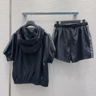 CD 25 Suit Black White Polyester